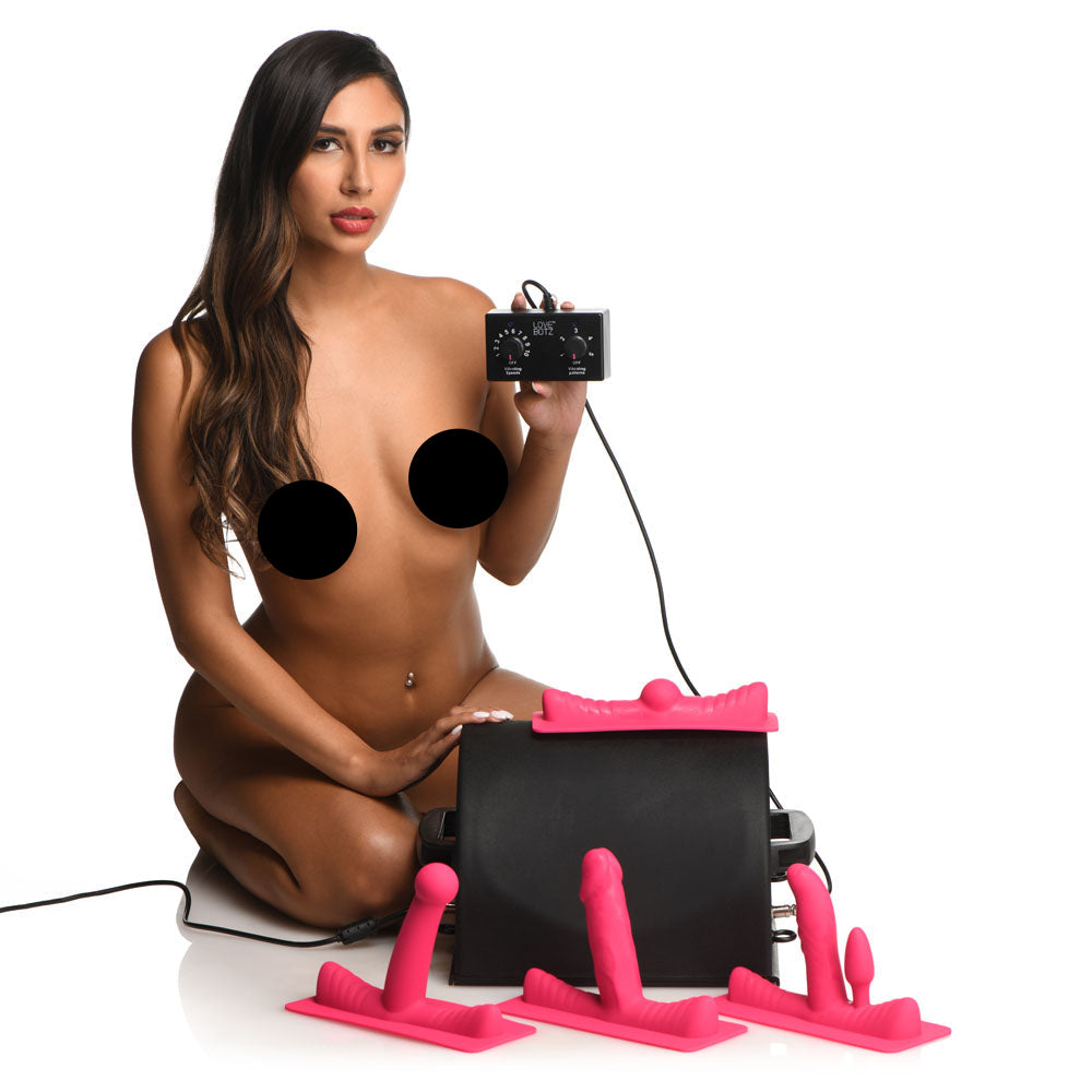 LoveBotz 50X Saddle Pro Sex Machine - Mains Powered Machine with 4 Attachments
