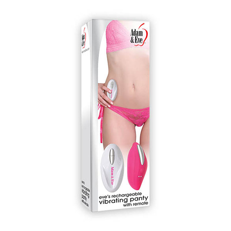 Adam & Eve Eve's Rechargeable Vibrating Panty With Remote Pink Love Aura Adam & Eve Eve's Rechargeable Vibrating Panty With Remote Pink Love Aura