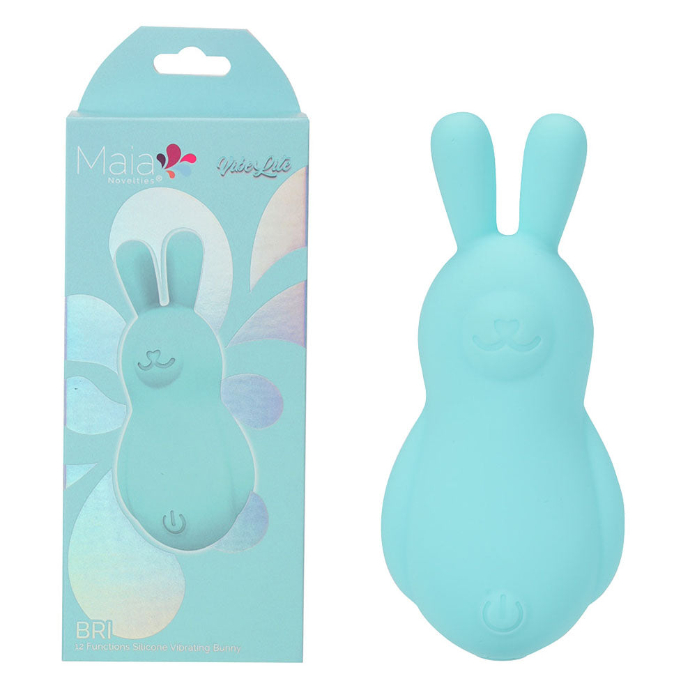 Maia BRI - Teal - Teal 9 cm USB Rechargeable Vibrating Bunny Bullet - BO-25-05-TEAL