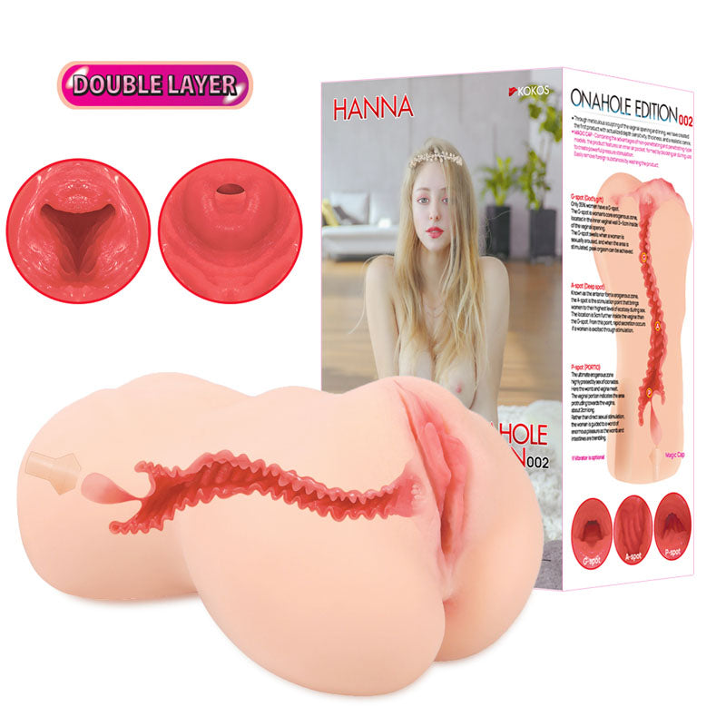 Kokos Hanna Onahole 002 - Flesh Dual Layer Vagina Stroker - M01-003-11DE