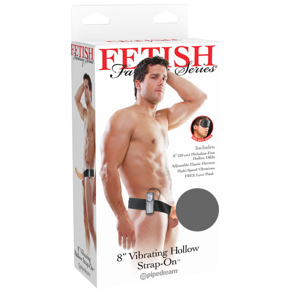 Fetish Fantasy Series 8'' Vibrating Hollow Strap-On - Flesh 20 cm (8'') Vibrating Strap-On