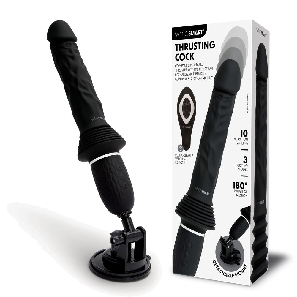 WhipSmart Thrusting Cock USB Rechargeable Thrusting Vibrator with Suction Mount Love Aura WhipSmart Thrusting Cock USB Rechargeable Thrusting Vibrator with Suction Mount Love Aura