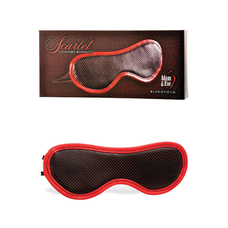 Adam & Eve Scarlet Couture Blindfold - Black/Red Blindfold