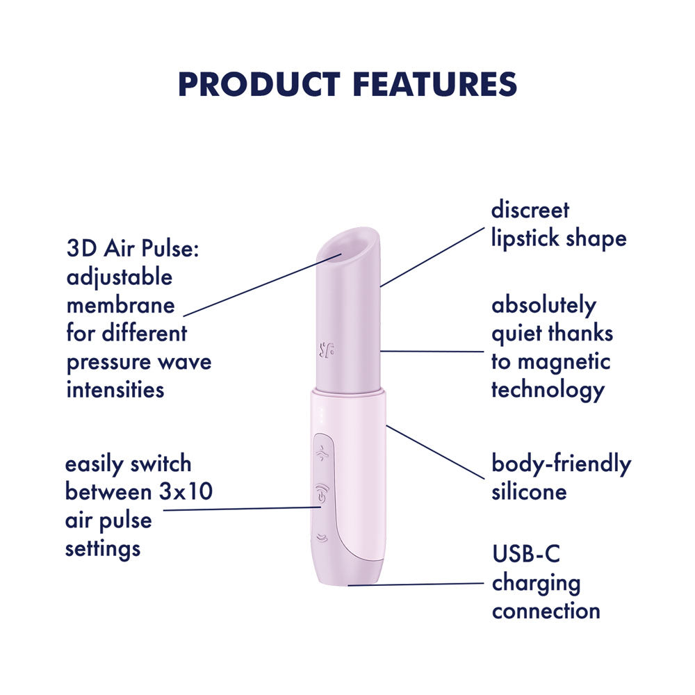 Satisfyer Secret Kiss - Lilac USB Rechargeable Air Pulse Stimulator