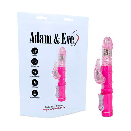Adam & Eve Eve's First Thruster - Pink 24.75 cm (9.75'') Thrusting Rabbit Vibrator