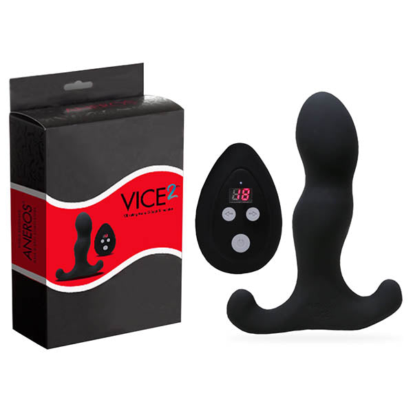 Aneros Vice 2 - Black Vibrating Rechargeable Prostate Massager with Wireless Remote - 894757001904