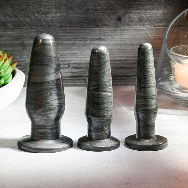 Adam & Eve ANAL ROCKETS TRAINER SET - Black Butt Plugs - Set of 3 Size Love Aura Adam & Eve ANAL ROCKETS TRAINER SET - Black Butt Plugs - Set of 3 Size Love Aura