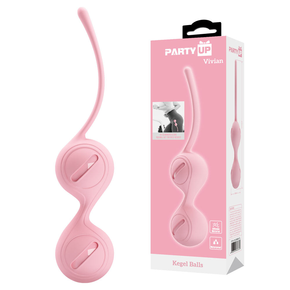 Party Up VIVIAN Kegel Balls - Pink - Pink Kegel Balls - BI-014490-PU