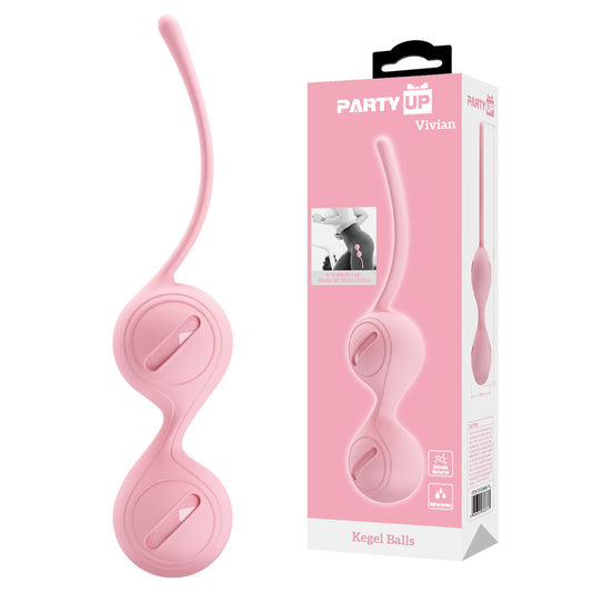 Party Up VIVIAN Kegel Balls - Pink - Pink Kegel Balls - BI-014490-PU