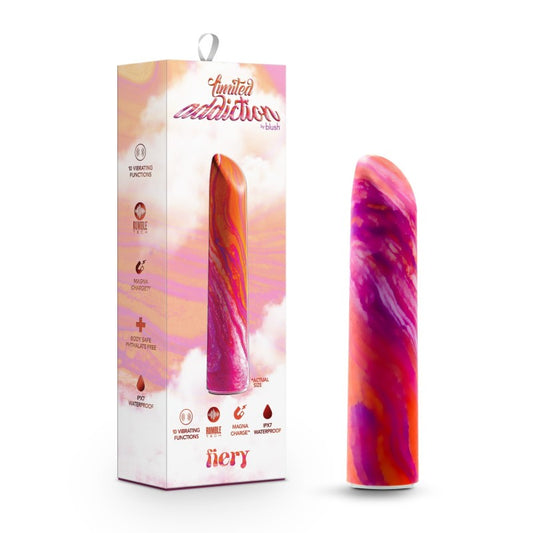 Limited Addiction Fiery - Power Vibe - Coral 10.2 cm USB Rechargeable Bullet - BL-27518
