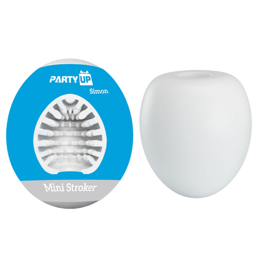 Party Up SIMON Mini Stroker - White Mini Stroker - BM-00900T90-2-PU