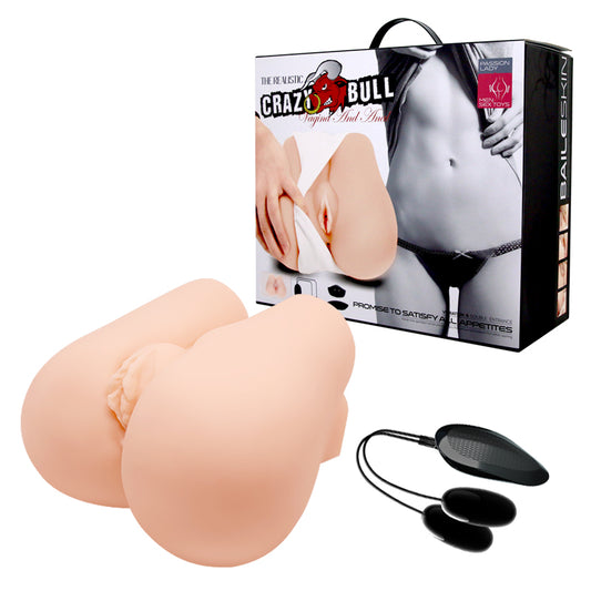 CRAZY BULL Vibrating Missionary Torso - Flesh Vibrating Missionary Torso Masturbator - BM-009113Z-1