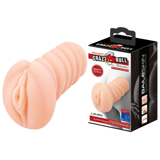 CRAZY BULL LAURA Vagina Stroker - Flesh Vagina Stroker - BM-009149