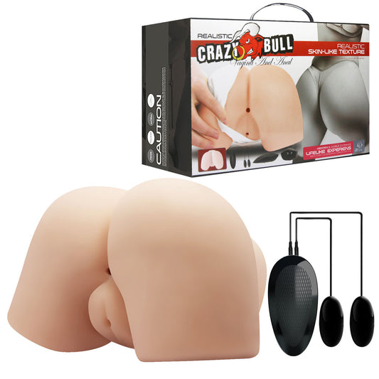 CRAZY BULL Vibrating Doggy Torso - Flesh Vibrating Doggy Style Torso Masturbator - BM-009175Z-1