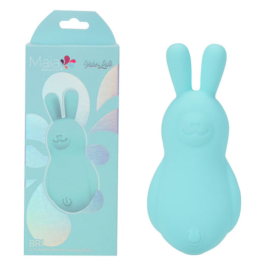 Maia BRI - Teal - Teal 9 cm USB Rechargeable Vibrating Bunny Bullet - BO-25-05-TEAL