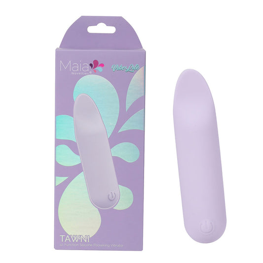 Maia TAWNI - Lavender - Lavender 9 cm USB Rechargeable Bullet with Flickering Tip - BO-25-06-LAVENDER