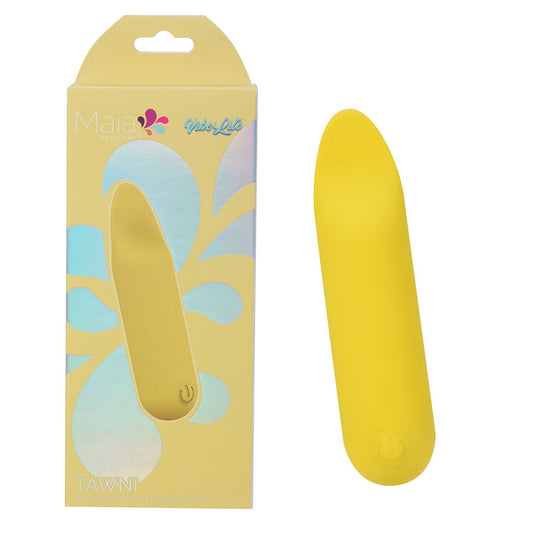 Maia TAWNI - Yellow - Yellow 9 cm USB Rechargeable Bullet with Flickering Tip - BO-25-06-YELLOW