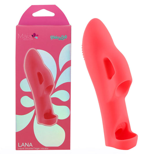 Maia LANA - Red - Red USB Rechargeable Finger Stimulator - BO-25-09-RED