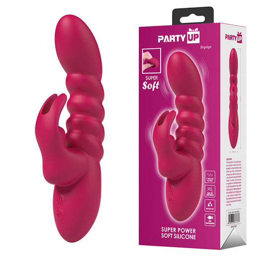 Party Up BRYNLYN - Pink - Pink 18.2 cm USB Rechargeable Rabbit Vibrator - BP-W00001
