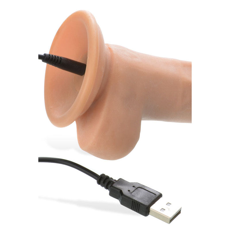 Adam & Eve Adam's True Feel Rechargeable Dildo - Flesh 17.8 cm (7'') USB Rechargeable Vibrating Dong