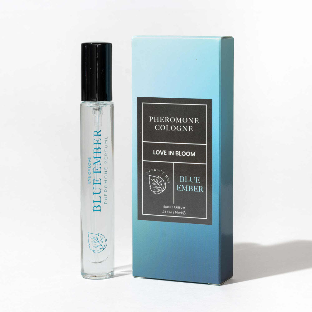 Eye Of Love Love In Bloom Blue Ember Pheromone Cologne - 10ml - Citrus & Cedar Scented Pheromone Cologne for Men to attract Women - 10 ml Spray - EOL-P-82