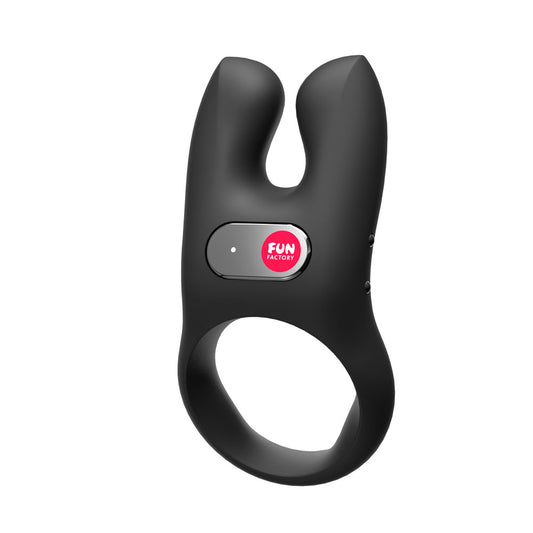 Fun Factory NOS black - Black USB Rechargeable Vibrating Cock Ring - FF000876BK01