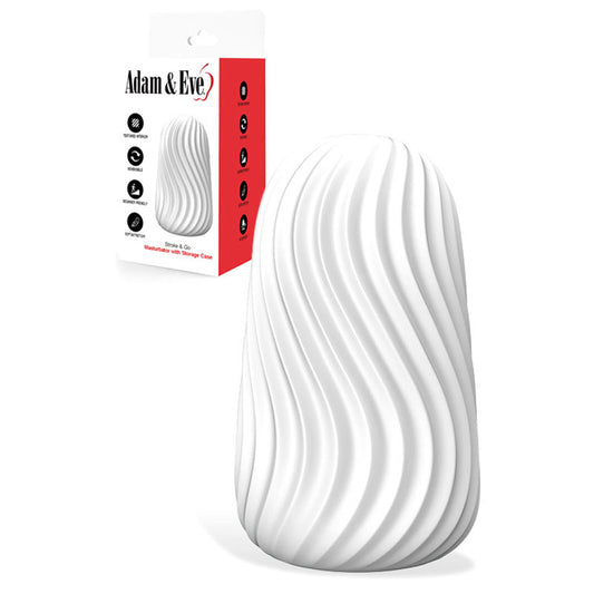 Adam & Eve Stroke & Go - White Stroker Sleeve with Storage Case - I377 1091