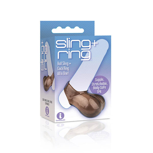 The 9's Sling and Ring - Black Cock & Balls Ring - IC2646-2