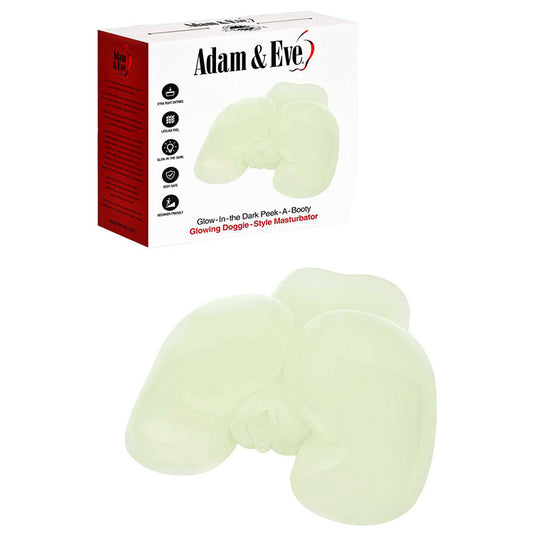 Adam & Eve GLOW IN THE DARK PEEK-A-BOOTY - Glow In Dark Doggy Style Mini Masturbator - J903 5000