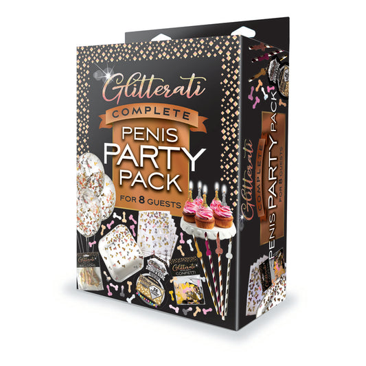 Glitterati Complete Penis Party Pack - Party Set for 8 People - LGCP.1212