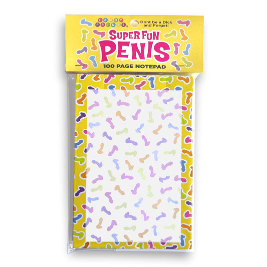 Super Fun Penis Notepad - Novelty Notepad - 100 Pages - LGCP.1225