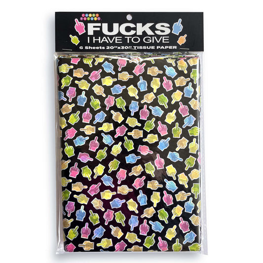 Fucks I Have To Give Tissue Paper Sheets - Novelty Decoration Sheets - 6 Pack - LGCP.1232