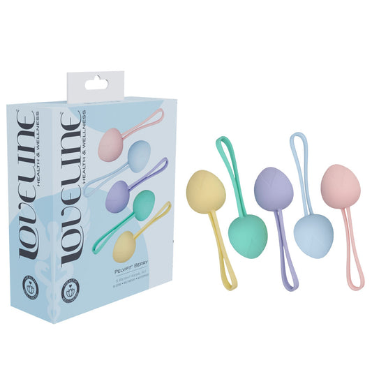 LOVELINE PelviFit Berry - Coloured Kegel Kit - Set of 5 Sizes - LOVU078MUL