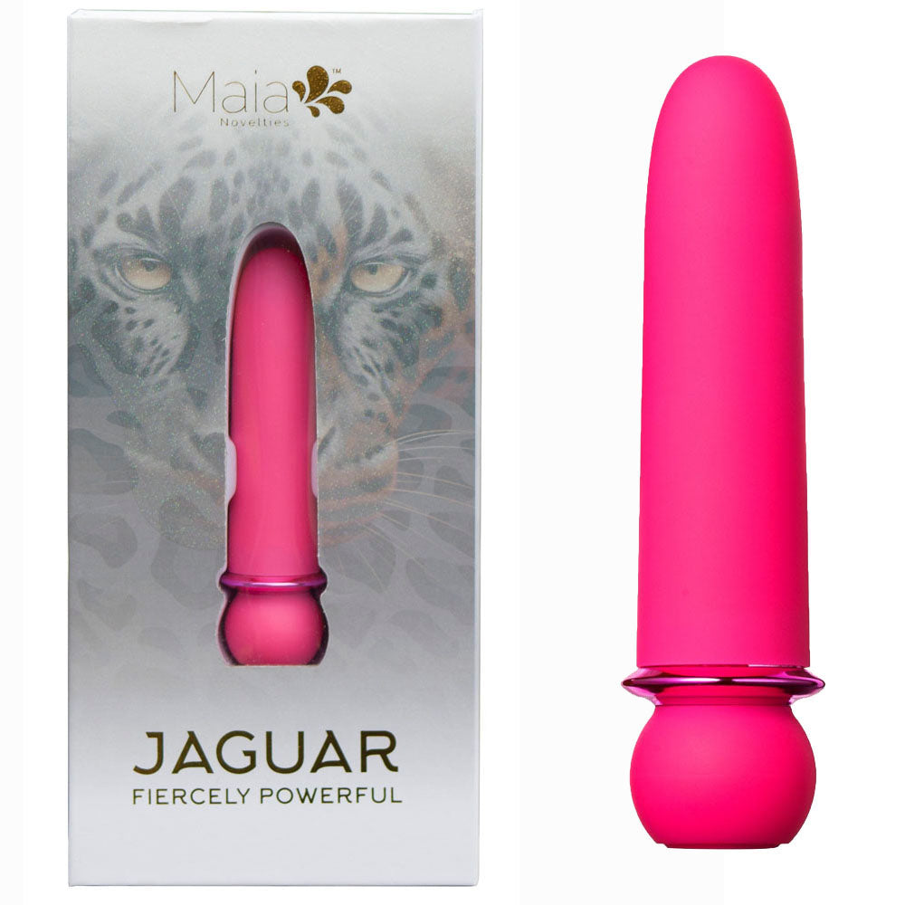 Maia JAGUAR - Pink - Pink 10.1 cm USB Rechargeable Bullet - MA24-01-PINK