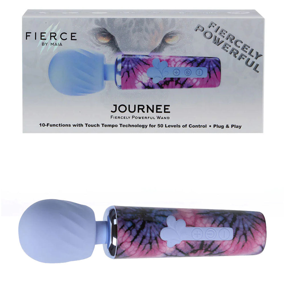 Maia JOURNEE Wand - Purple 15.9 cm USB Rechargeable Massage Wand - MA25-10-TIE-DYE