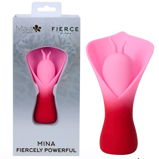 Maia MINA - Red - Red/Pink USB Rechargeable Fluttering Flower Stimulator - MA25-11-RED