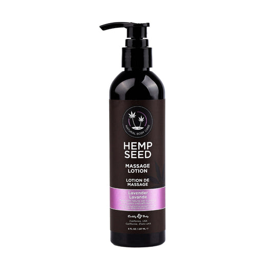 Hemp Seed Massage Lotion - Lavender Scented - 237 ml Bottle - ML017