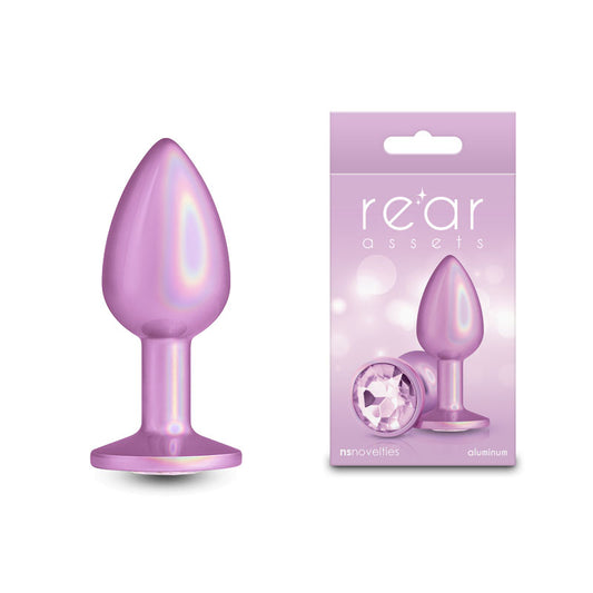 Rear Assets Iridescent Pink - Small - Iridescent Pink 7.1 cm Small Butt Plug - NSN-0968-04