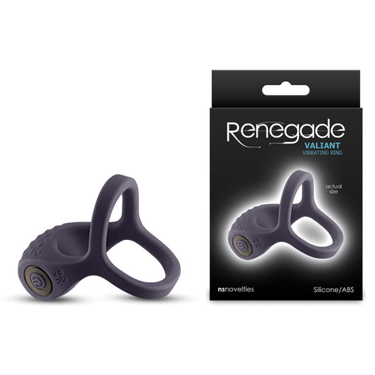 Renegade Valiant - Grey - Grey USB Rechargeable Cock Ring - NSN-1161-19