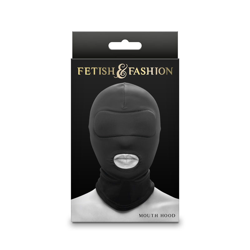 Fetish & Fantasy - Mouth Hood - Black - Black Hood - NSN-1803-23AP