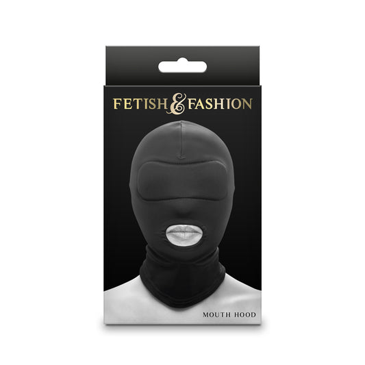 Fetish & Fantasy - Mouth Hood - Black - Black Hood - NSN-1803-23AP