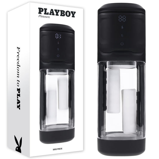 Playboy Pleasure SIDE PIECE - USB Rechargeable Warming Auto Stroker - PB-RS-6565-2