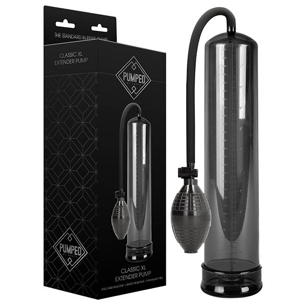 Pumped Classic XL Extender Pump - Black Large Sized Penis Pump - PMP005BLK