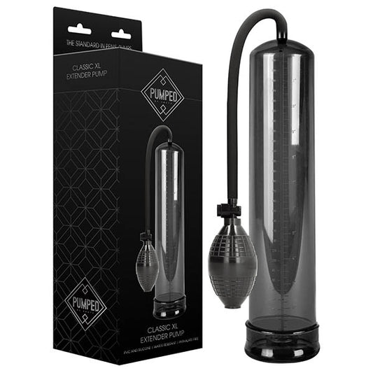 Pumped Classic XL Extender Pump - Black Large Sized Penis Pump - PMP005BLK