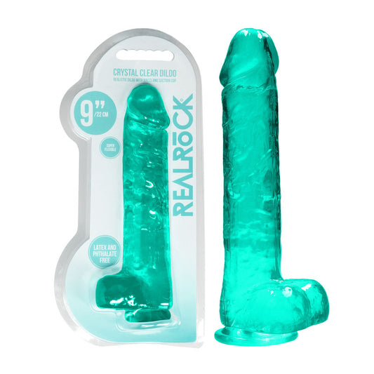 REALROCK Realistic Dildo With Balls 9IN - - REA093TUR