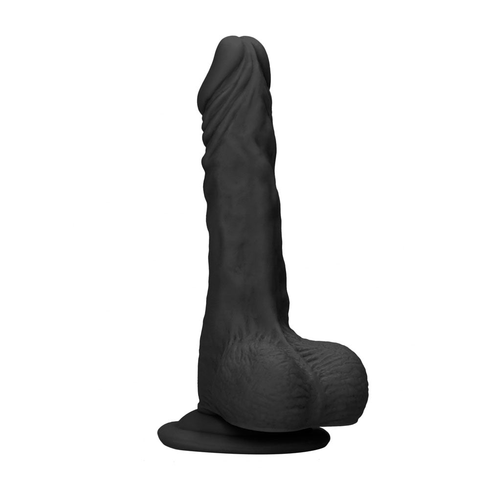 REALROCK 9'' Realistic Dong with Balls - Black - Black 22.9 cm Dong