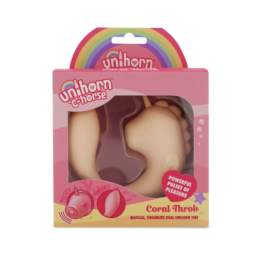 Unihorn - C Horse - Coral Throb - Coral USB Rechargeable Dual Unicorn Vibrator - UNICCT