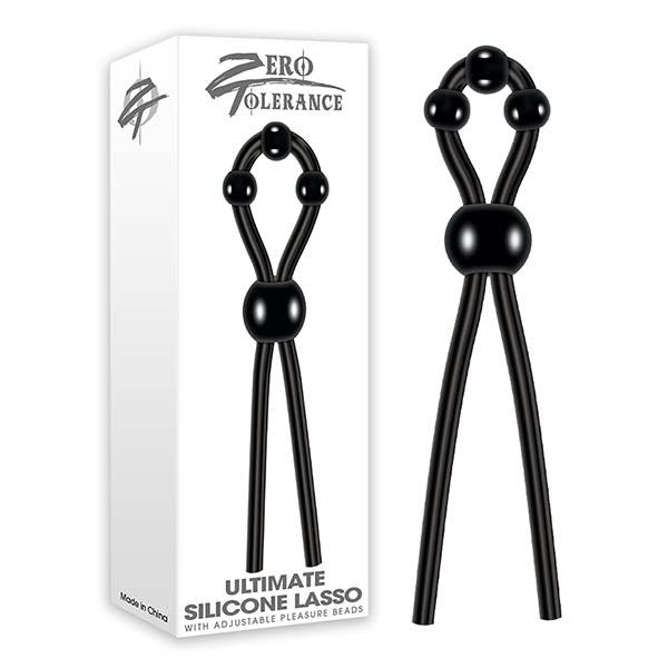 Zero Tolerance Ultimate Silicone Lasso - Black Silicone Adjustable Lasso Cock Ring - ZE-CR-3183-2