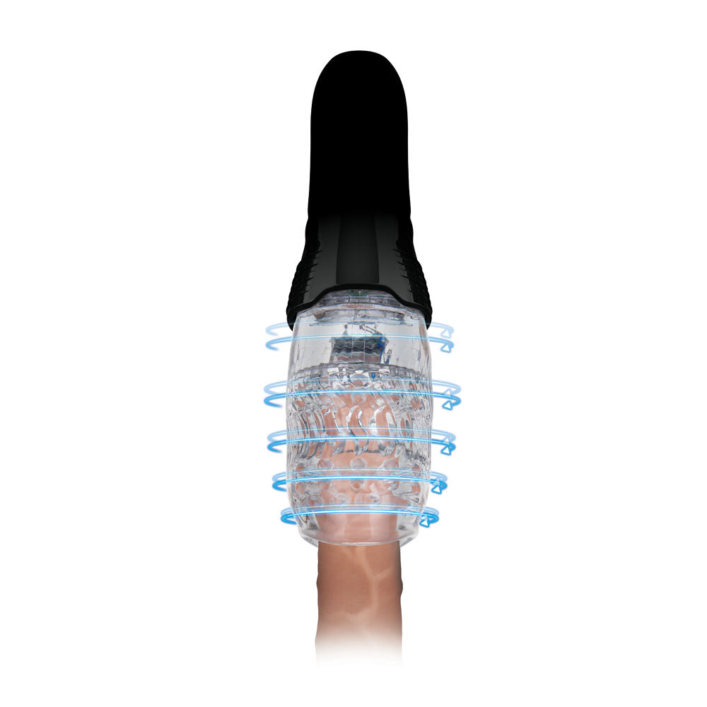 Zolo The Original Gawk Gawk - Clear USB Rechargeable Vibrating, Rotating & Thrusting Masturbator